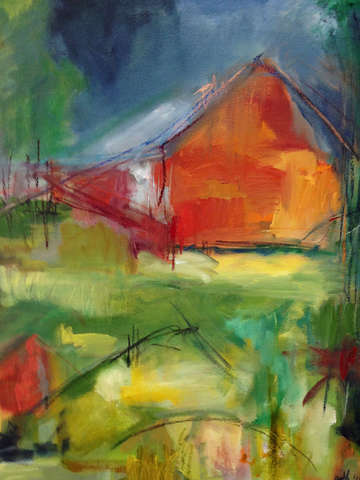 Towards the barn