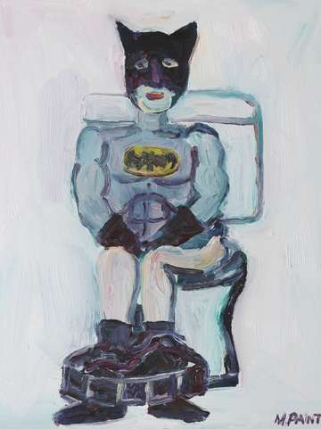 Batman on the toilet