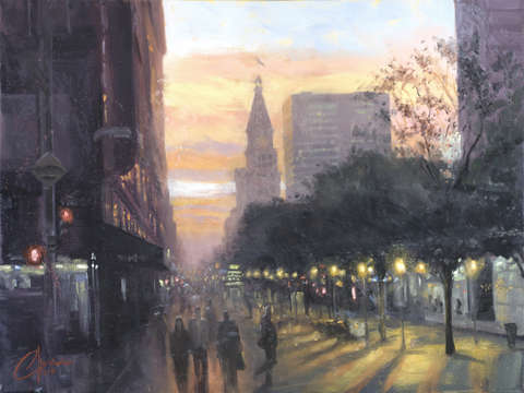 16th st mall at sunset denver colorado