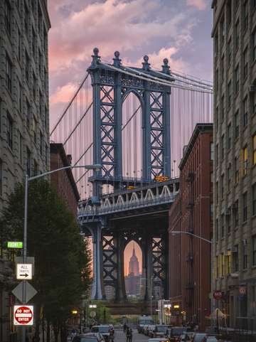 Manhattan Bridge and Empire State Building