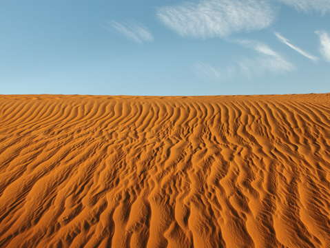 Sand ripples to the sky