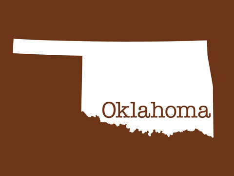Oklahoma in brown