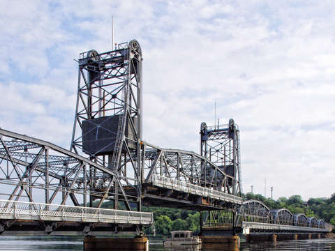 Under the lift bridge