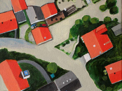 Flooded village