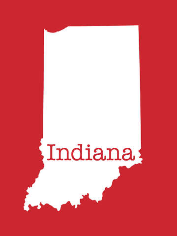 Indiana in red