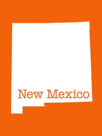 New mexico in orange