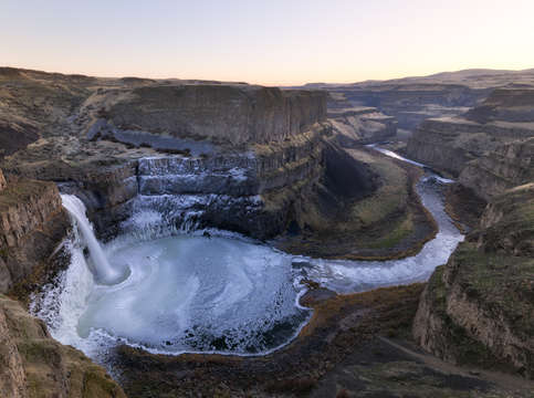 Frozen palouse falls