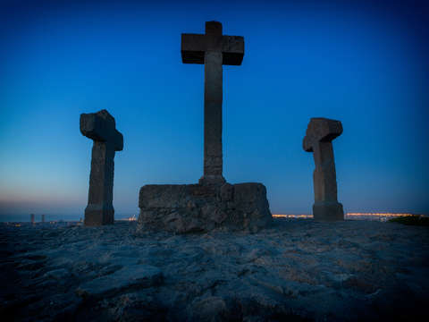 Park guell crosses barcelona