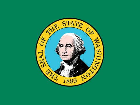 Washington state flag authentic