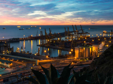 Barcelona port view 1