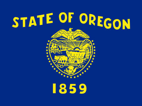 Oregon state flag authentic version