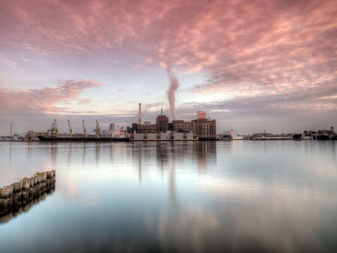 Domino sugars sunset