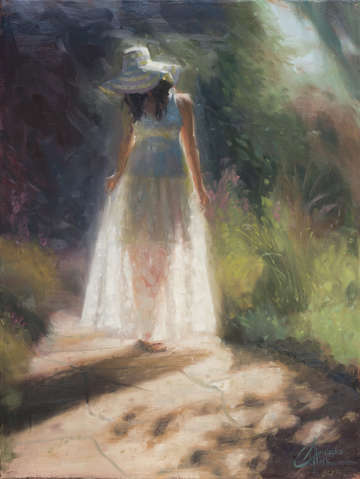Walking in the garden
