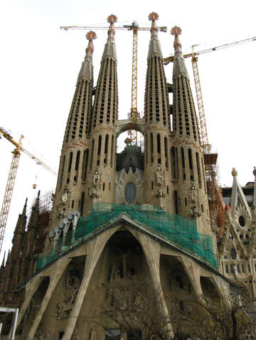 Sagrada familia under construction