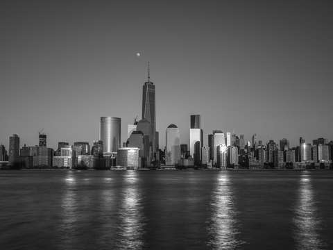 Moonrise over manhattan