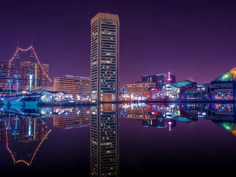 Baltimore inner harbor reflections