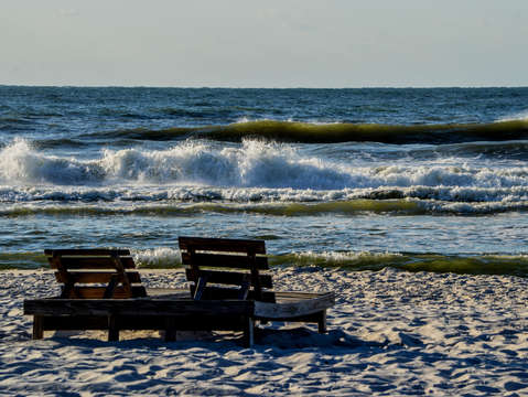 2 seats and the stormy sea
