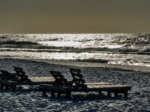 Chairs and the platinum sky