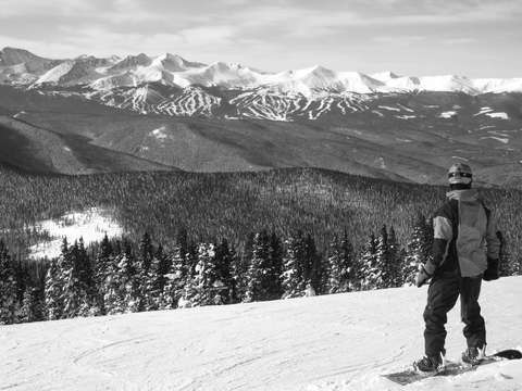 Snowboarder at keystone colorado