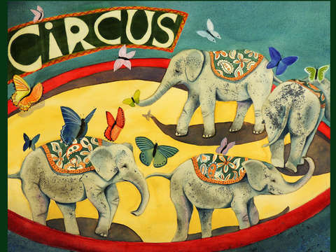 Circus with butterflies