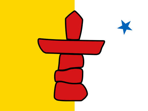 Flag of nunavut high quality authentic hd version