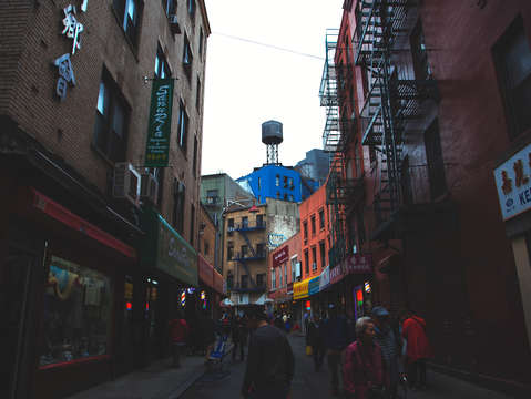 Rainy day in chinatown