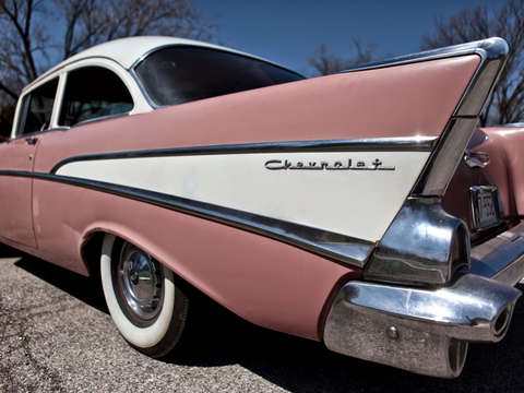 Pink 57 chevy