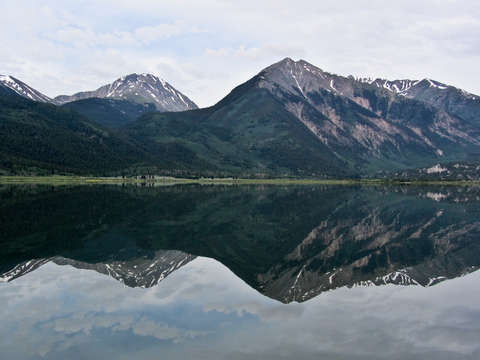 Twin lakes reflection