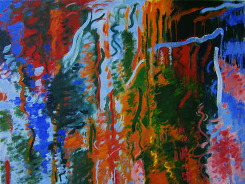 Painting to birdsongs and wind