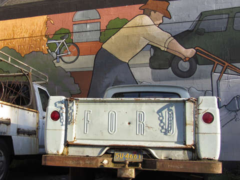 Old ford pickup in portland
