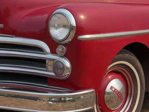 Old red dodge pickup