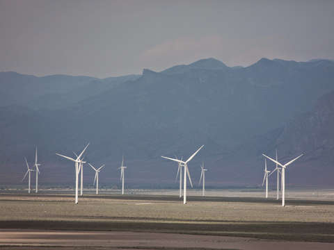 Windmill farm in western nevada