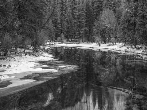 Merced river reflection