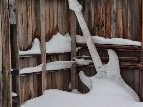 Snow Covered Guitar