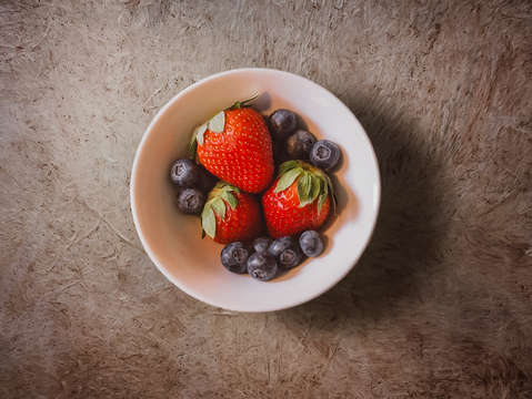 Strawberries and blueberries