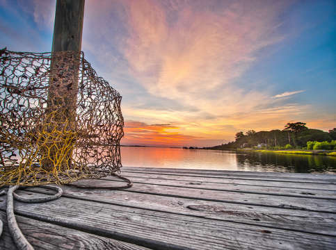 Crabpot and sunrise