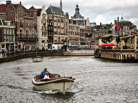 Amsterdam canal scene