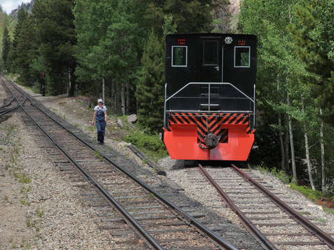 Train and conductor