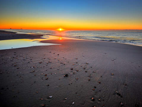 Sunrise with the shells