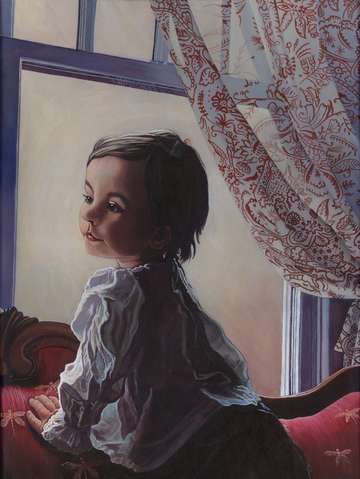 Sloane at the window