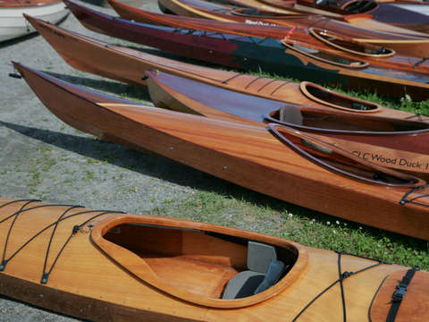 Canoes at mystic seaport