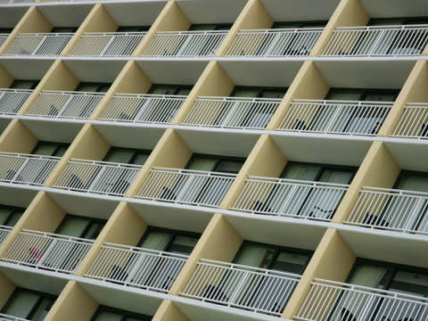 Yellow balconies