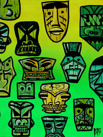 Tiki party green