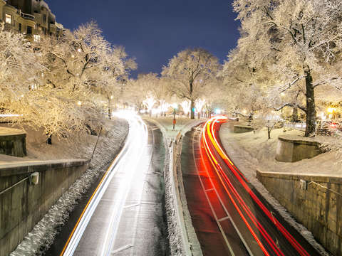 Comm ave in the snow