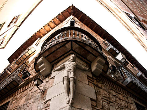 Corner crucifix in toledo spain