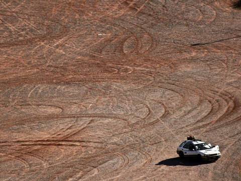 Tire tracks