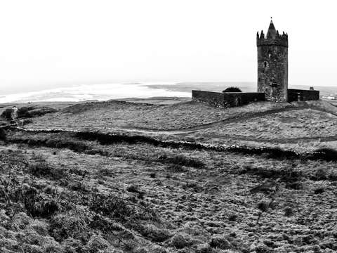 Castle during a dreary day in western ireland