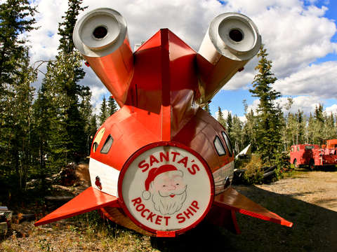 Santas rocket ship in tok alaska