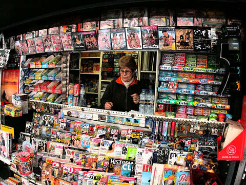 Newsstand in madrid spain