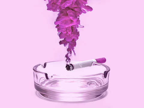 Pink smoke